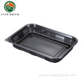 Disposable Square Black Plastic Takeaway Sushi Food tray